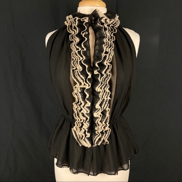 Robert Rodriguez for target ruffle button up sleeveless blouse - Picture 1 of 9